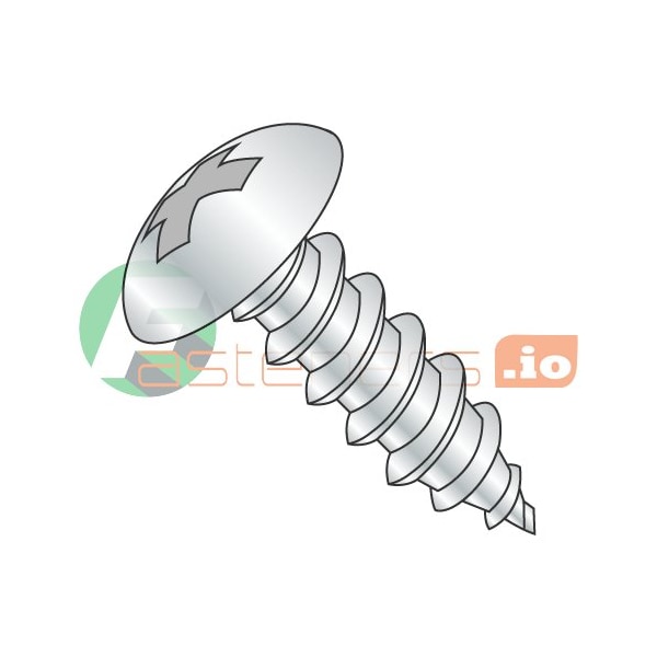 Newport Fasteners Sheet Metal Screw, #10 x 3-1/2 in, Zinc Plated Steel Truss Head Phillips Drive, 600 PK 567759 - main